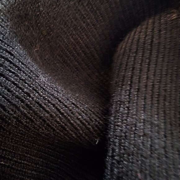 Sleek Zara Knit Size L Boatneck Bodycon 3/4 Sleeve Midi Dress Pull On - Picture 10 of 15